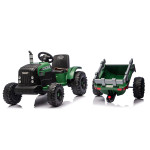 Elektrický Traktor s vlečkou CH9959B - 24V tmavozelený